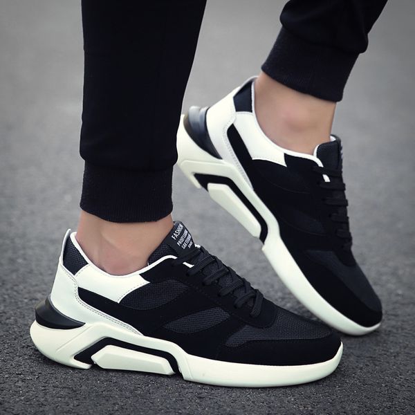 

big size 39-44 fashion krasovki men's casual shoes male sneakers lightweight breathable shoes tenis masculino adulto y4-15, Black