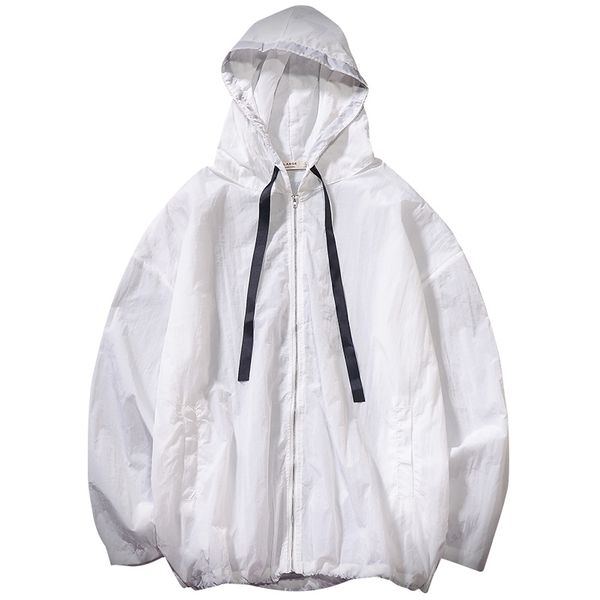 

sunscreen big size jacket men women couple sport outdoor windbreaker thin breathable youth smooth zipper streetwear waterproof, Black;brown