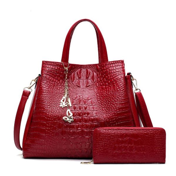 

chu jj women's leather handbags alligator shoulder crossbody bags fashion women tote composite bags