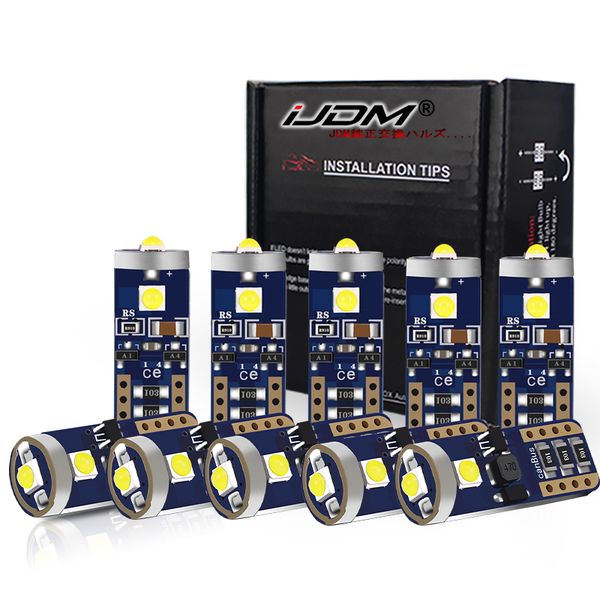 

ijdm 10x t10 w5w led wy5w 2825 168 super bright led car reading dome lights auto marker lamps wedge tail side bulbs