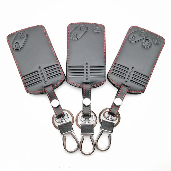 

card key кожаный чехол для 2 3 5 premacy miata 6 8 rx8 mx5 m8 cx-7 cx-9 verisa mpv 2/3/4 кнопки remote protector fob