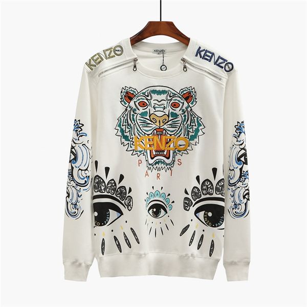 

men's and women's clothing hooded sweatshirt hoodie high street printing hoodie pullover winter sweatshirt 11, White