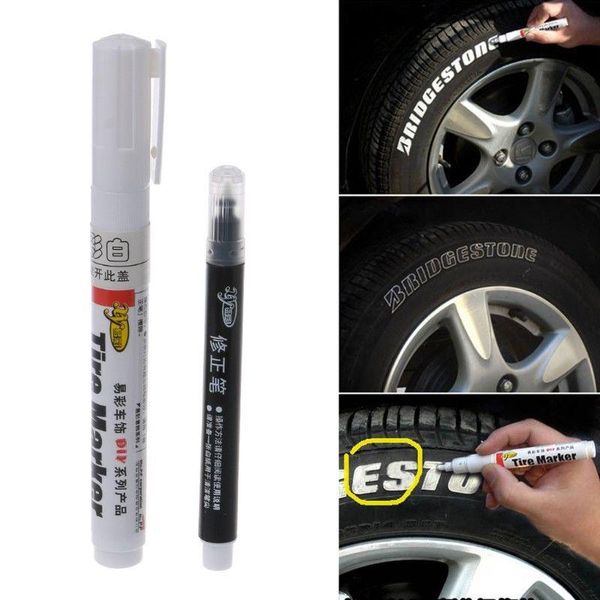 

yiwa 1 set of white-color permanent tire marker pen for car tire and moto