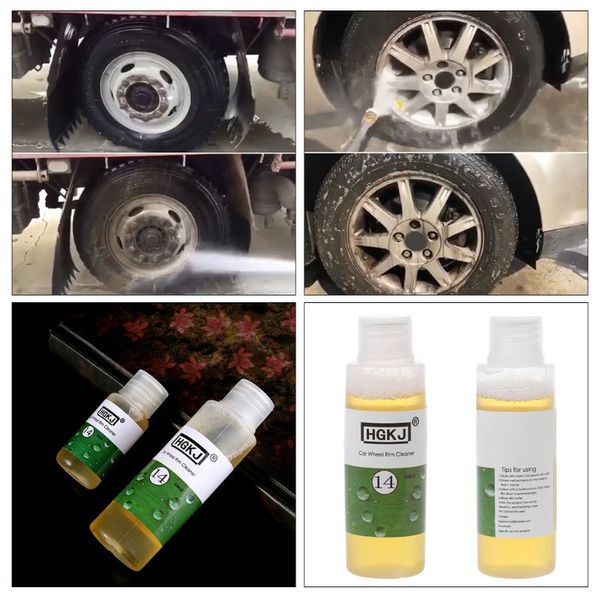 

1 pc hgkj-14 car wheel rim cleaner detergent high concentrate remove rust tire clean agent car wash liquid 20ml/50ml