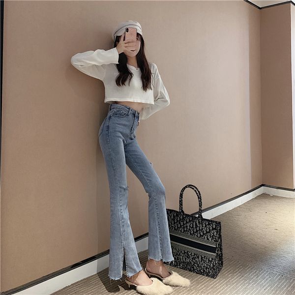 

dark blue women's tailored waist and hip princess jeans bk456