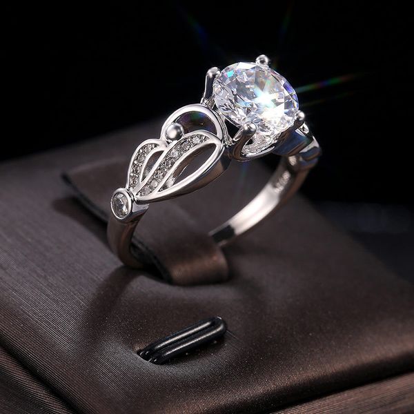 

luxury designer creative zircon diamond 925 sterling silver rings daisy wedding & party ring for women jewelry gift, Slivery;golden