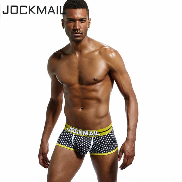 

jockmail men's cotton boxer star underpants underpants star underwear pattern cartoon home underwear sweat-absorbing comfortable, Black;white
