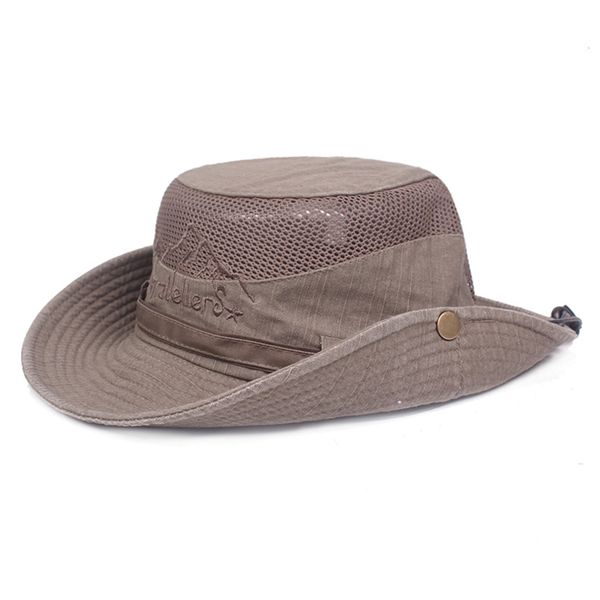 

new bucket hat breathable wild uv protecting fishing hiking camping cap cotton sun hat, Black;white