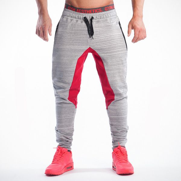 

outdoor sports running pants men's breathable fitness training jogging sweatpants basketball tennis trousers, Black;blue