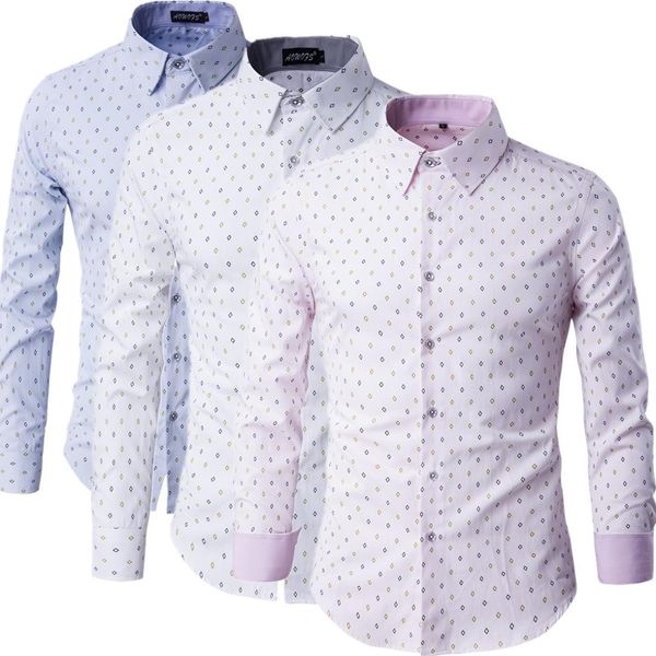 

open стич мужские рубашки осень бизнес рубашка печати офисная одежда, White;black