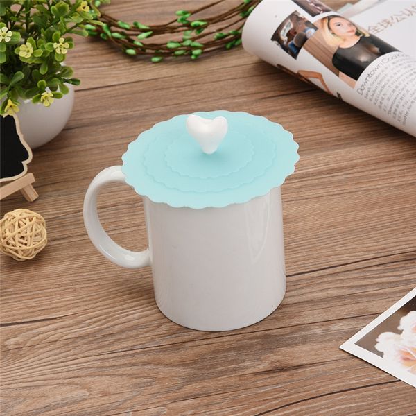 

9 colors creative food-grade silicone cup lovely anti-dust silicone fruit cup cover leakproof coffee lid cap sealed cup cover