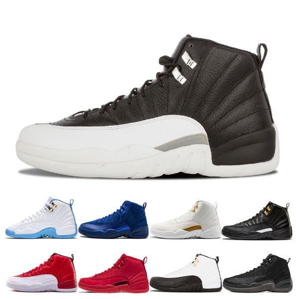 

Mens 12s playoffs Basketball Shoes The Master Flu Game Bordeaux Gym red taxi o-white black College Navy Michigan sports sneaker trainers