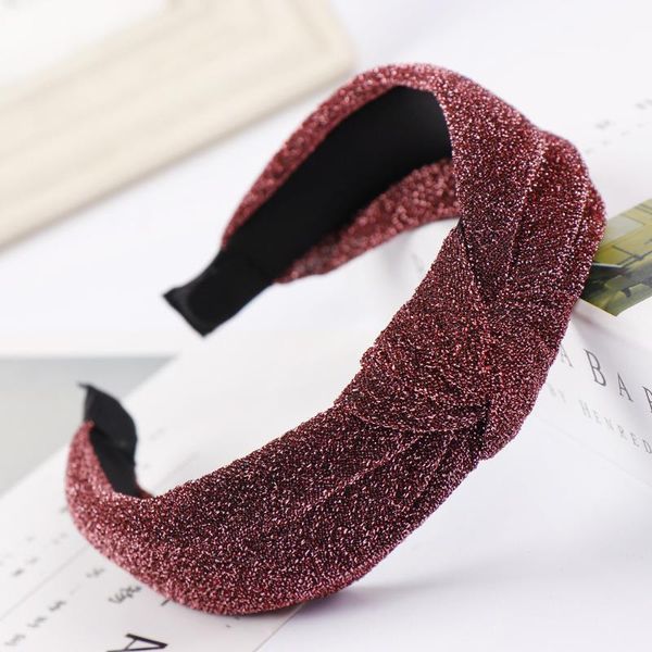 

korean soft fashion head hoop headhoop sweet girls headbands bow knot women bright silk hair accessories simple hairbands, Slivery;white