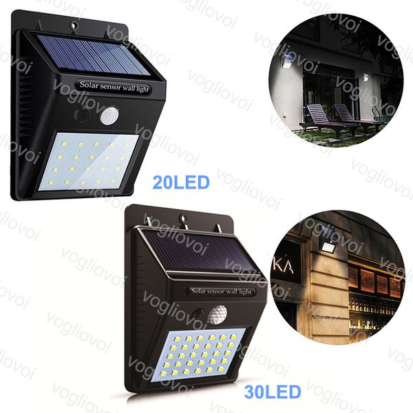 

солнечные напольные освещения 20ledы 30leds для солнечных панелей pir датчик движения водонепроницаемый светодиодный свет сада открытый путь