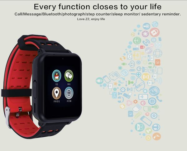 

z2 smart watch sim card tf bluetooth phone watches whatsapp sleep monitor call reminder sport camera for android watch women men