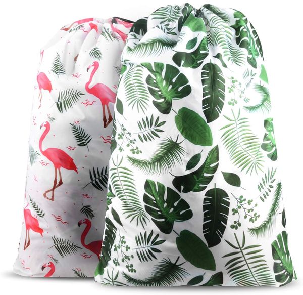 

2 pack extra large laundry bag, heavy duty travel laundry bag, drawstring closure dirty clothes bag, durable rip-sbag for camp dorm, mac