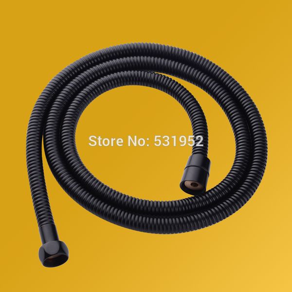 

PVC 1.5m/60" High Pressure Black PVC Handheld Shower Hose Stainless Steel Shower Hose Explosion-proof Pipes Bathroom Accessories