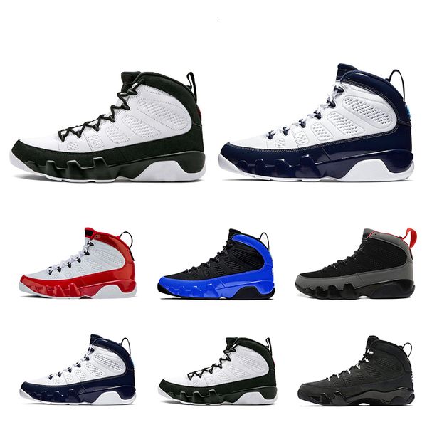 

qualitry basketball shoes 9s leather white red blue bred og space jam unc 9 running shoes breathable sports sneaker mens trianers