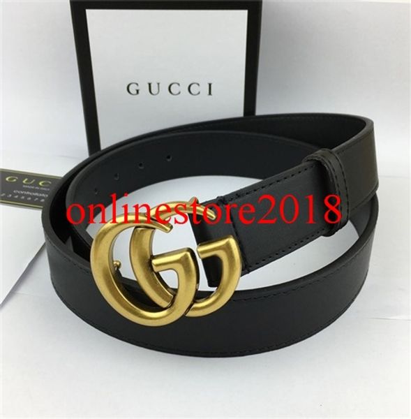 

2018 buckle genuine leather mc belt de igner belt men women new men belt luxury belt brand 105 120 cm box, Black;brown