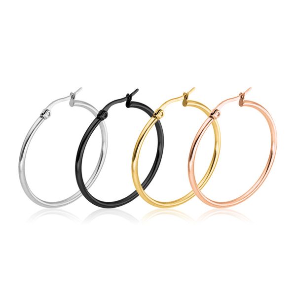 

dodoai 10-75mm big hoop earrings punk big size exaggerated hoop earrings round circle for women jewelry, Golden;silver