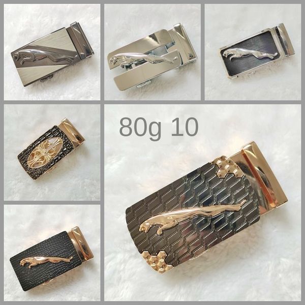 

hardware head hardware push automatic bu buckle push type automatic buckle leather head network, Slivery;black