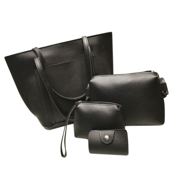 

women pu leather handbag lady shoulder bag tote purse messenger satchel set