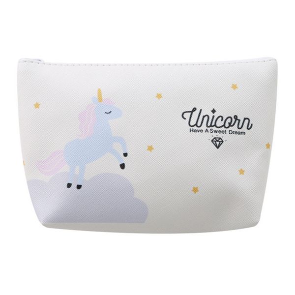 

2018 cartoon pattern cute cosmetics pouchs for travel ladies pouch women 3d printing unicorn cosmetic bag cases