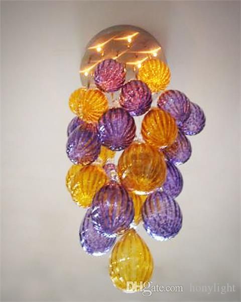 

modern art ball glass chandelier lamps 100% mouth blown murano glass chandeliers with led light