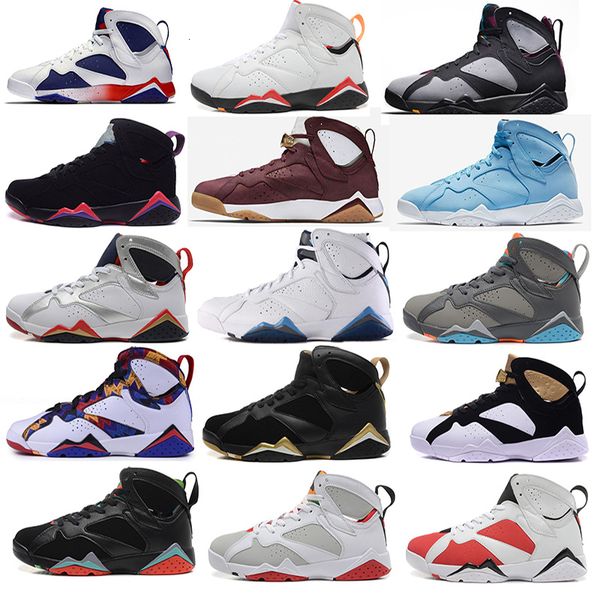 

7 7s men basketball shoes unc pantone university blue tinker alternate olympic hares bordeaux cigar cardinal french blue gmp sneakers
