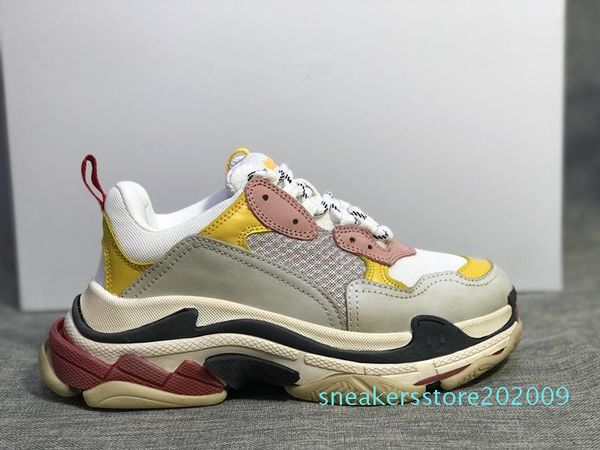 

2020 тройные s мужчин женщин моды случайные обувь винтажные кроссовки черный белый серый фиолетовый мужские теннисные тренеры бег трусцой wa, Black