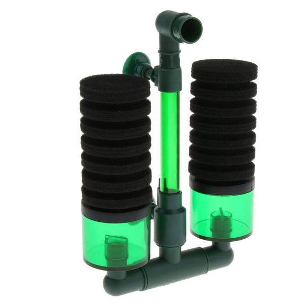 

dual practical aquarium filter foam fish tank air pump biochemical sponge s / l