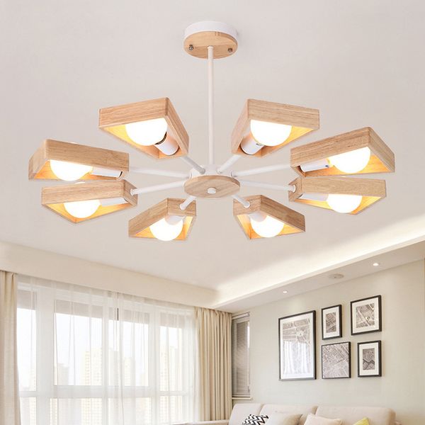 

nordic postmodern wood art new chinese staircase bedroom chandelier creative individual cafe restaurant living room chandelier