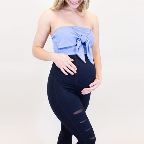

maternity slim fit jeans pants for pregnant women clothes nursing trousers pregnancy overalls denim long prop belly legging new, Blue