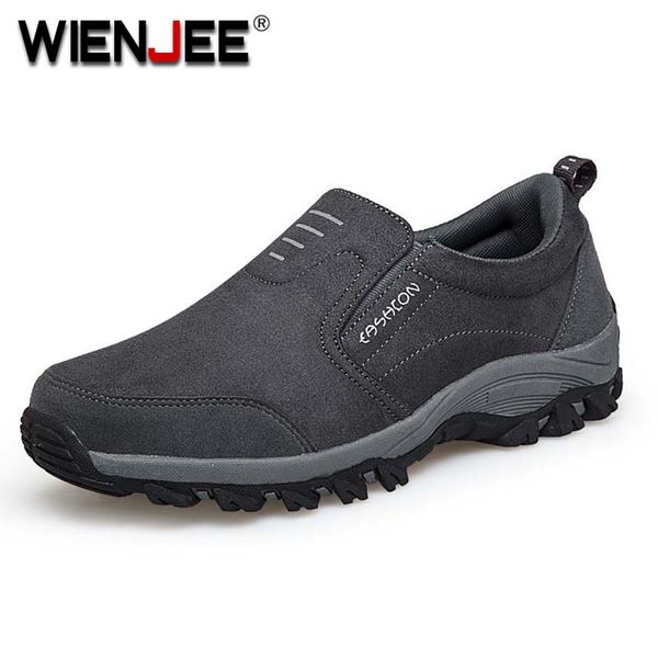

men's casual shoes outdoor boots sneaker 2020 new fashion comfortable spring winter boots slip-on warmth loafers shoes men botas, Black