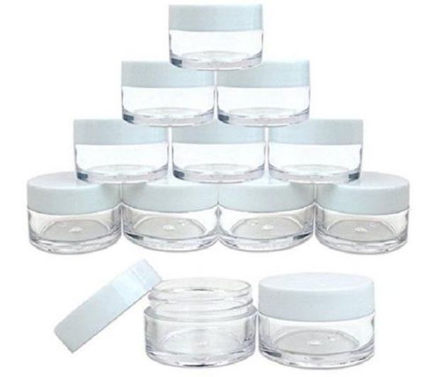 meistverkaufter 5-g-Glasbehälter, Mini-Kleinflasche 5 ml mit weißem Deckel, 42,5-mm-Wachs-Kosmetikcremebehälter nach Maß
