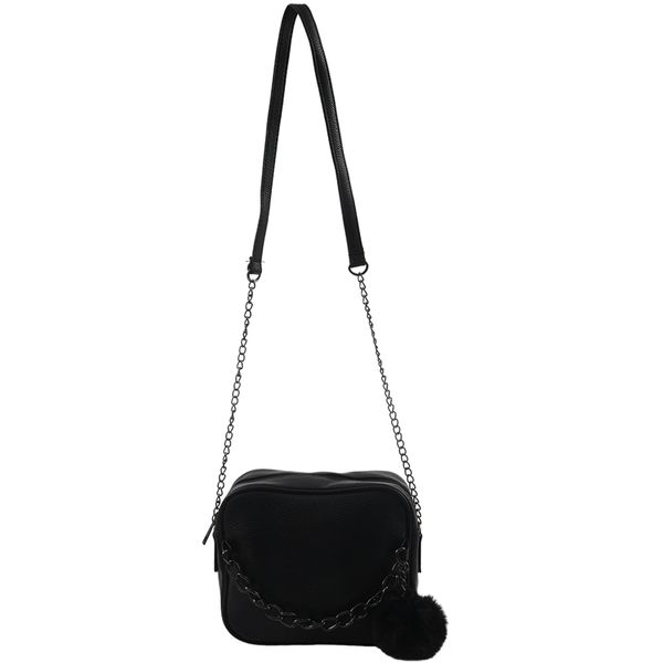 

сеть женщин сумка сумки женщин посыльного сумки pu плеча crossbody сумка с плюшевые мяч игрушка сумка, черный