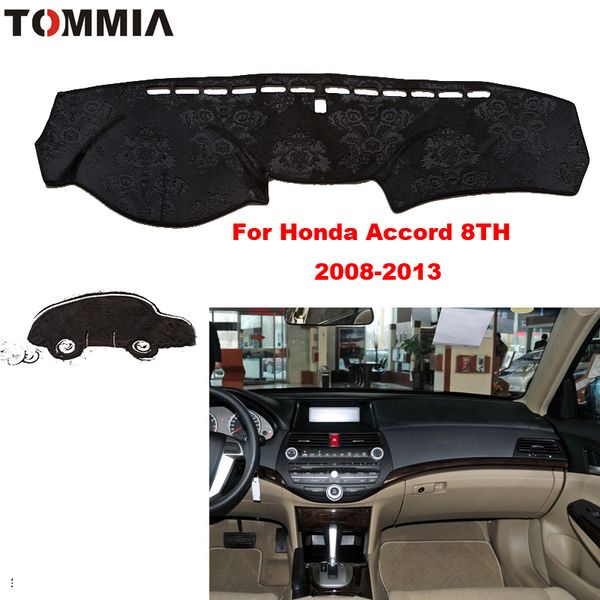 

car styling for honda accord 8th 2008-2013 interior dashboard pad cover dash mat sticker anti-sun velvet instrument