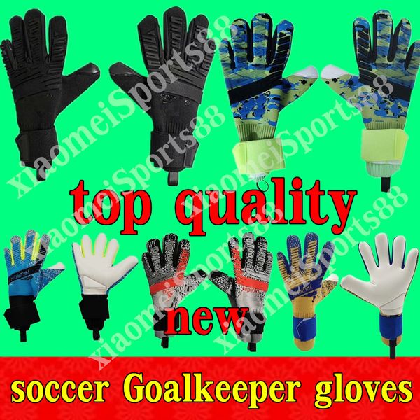 

new model acc allround latex 4mm professional soccer football goalkeeper gloves without fingersave with zipper net bag packaging, Black