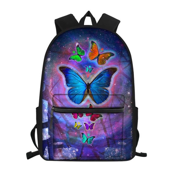 

famous school bags color butterfly painting backpack for girls boys children orthopedic women backpack mochila infantil dropship