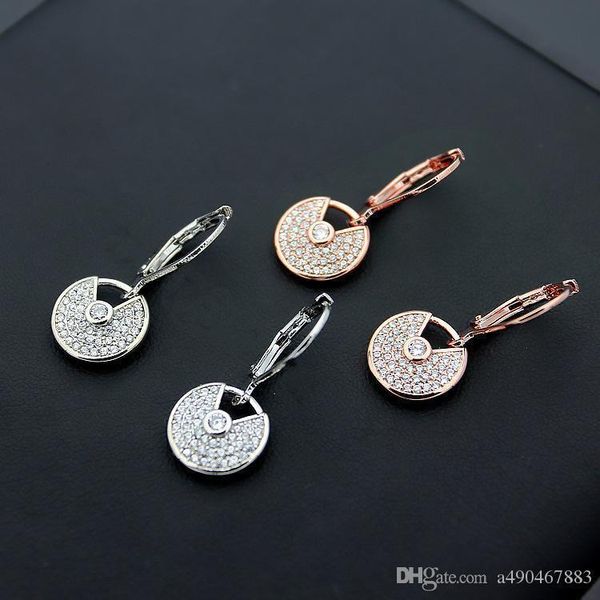 

fashion jewelry earrings 18k gold-plated stainless steel lucky charm classical love earrings ladies couple jewelry gifts, Golden;silver