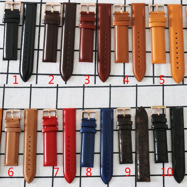 

20mm genuine leather watch bands strap belt for 40mm men watch, Black;brown