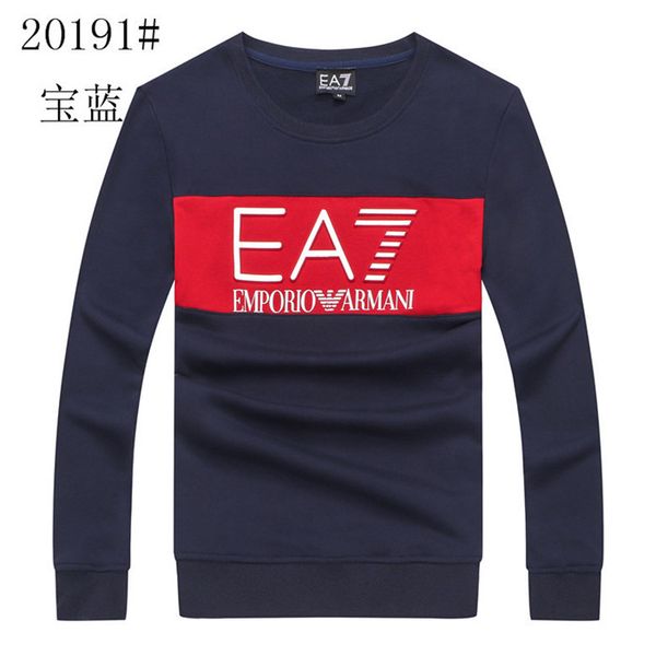 

casual shirt sweater print new round neck sweater ladies men's cotton solid color letter printing 03, Black