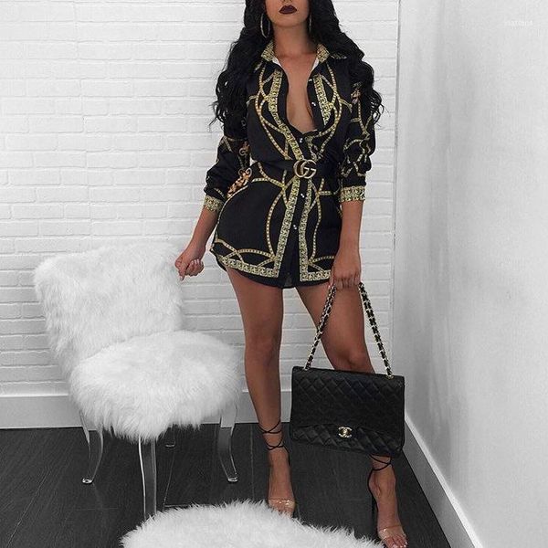 

2018 spring long women blouses shirts floral print button down collar long shirt blouse, White