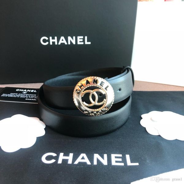 

2018 fashion and casual woman leather belt ladies drill buckle brand designer belt leather for gift +original box, Black;brown