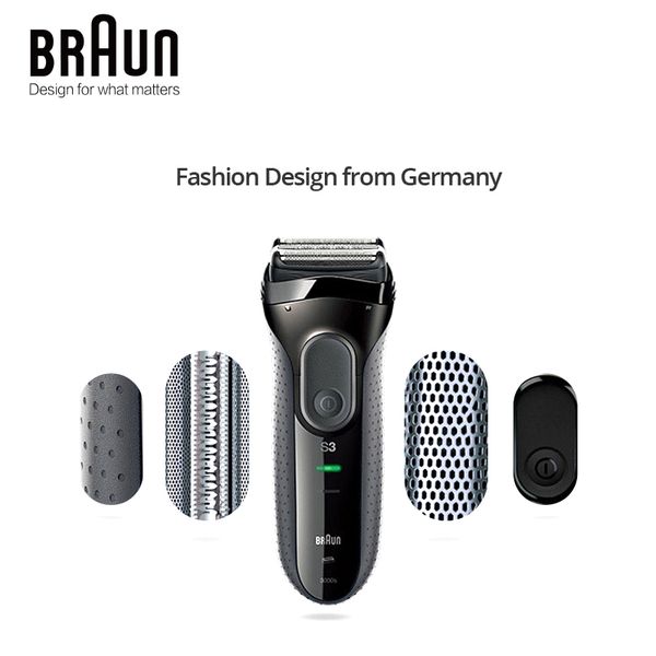 

genuine braun electric shaver 3000s for men's electric razor floating head 3 series cassette rechargeable men shaver