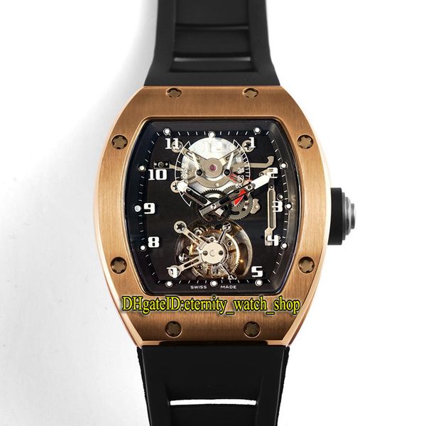 

4 color upgraded version rm 001 true tourbillon automatic gold cnc case power reserve dial rm001 mens watch sapphire rubber sport watches, Slivery;brown