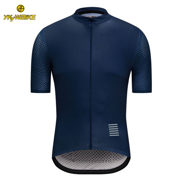 

ykywbike 2019 short sleeve cycling jersey men mtb jersey bicycle clothing breathable bike shirt tricota ciclismo para hombre, Black