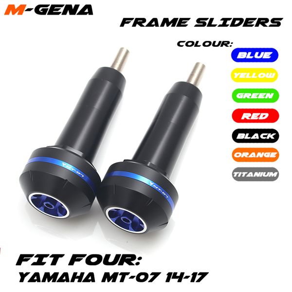 

motorcycle cnc crash pad frame slider protection guard for mt-07 mt07 mt 07 2015 2016 15 16