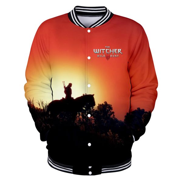 

Games 3D Printing Wizard 3 Baseball Suit WiTCHer 3 Wild Fashion Casual Men/Ladies Long Sleeve Casual Baseball Wear
