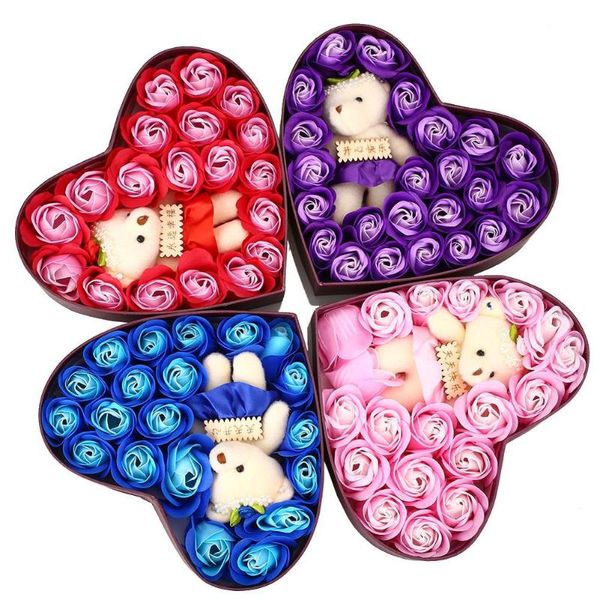 

creative rose rose valentine's day present bear girlfriend flower party